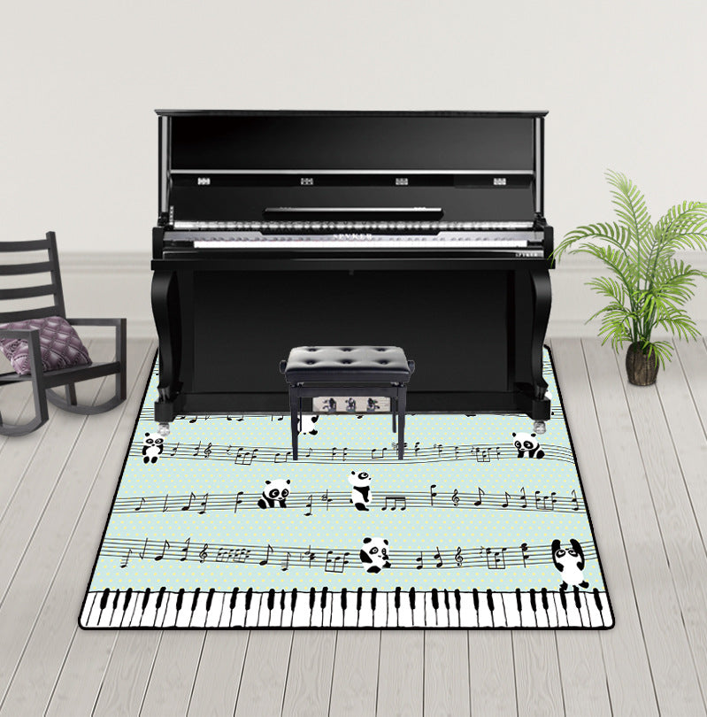 Upright Grand Piano Carpet Music Note Sheet Music Element Mat