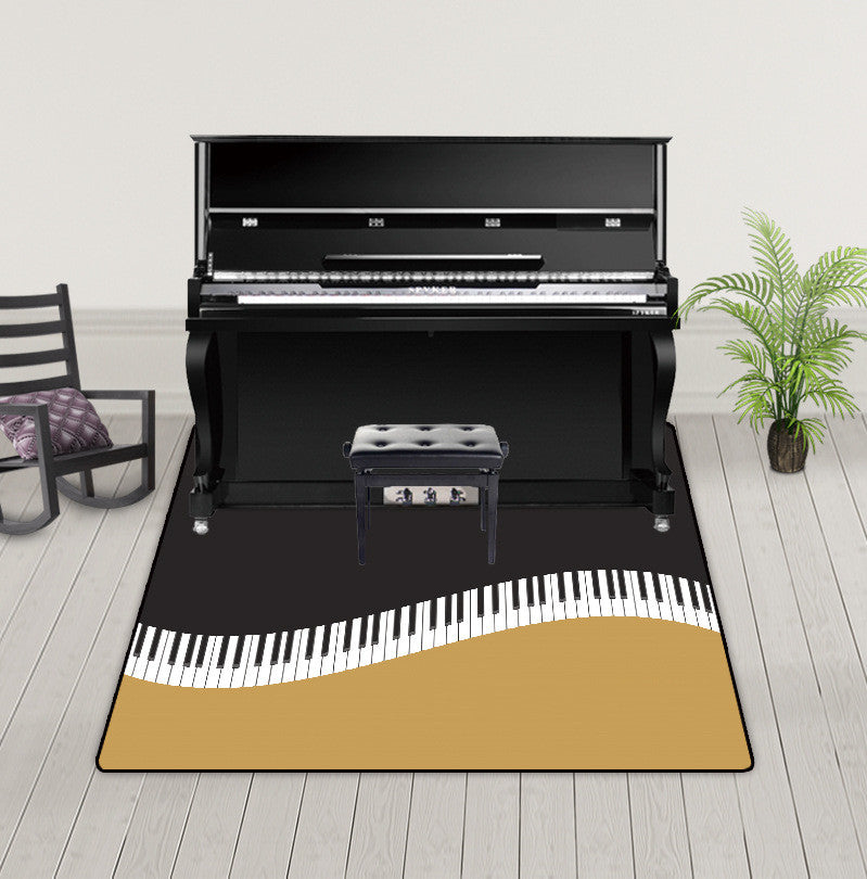 Upright Grand Piano Carpet Music Note Sheet Music Element Mat