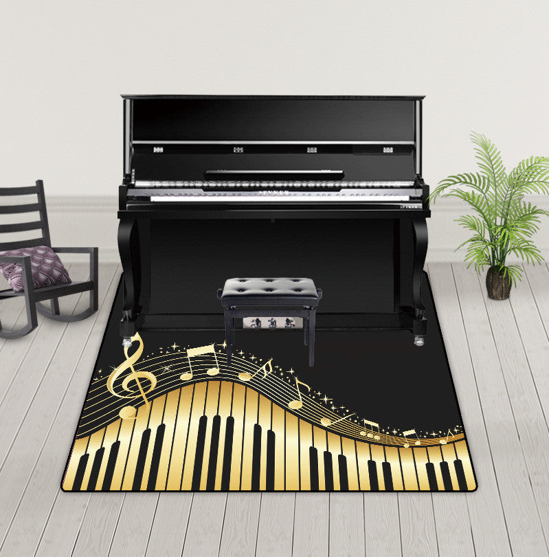 Upright Grand Piano Carpet Music Note Sheet Music Element Mat