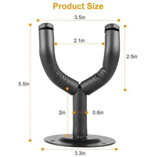 Wall Mount Guitar Hanger Padded Steel Guitar Bracket Holder Hook Rack